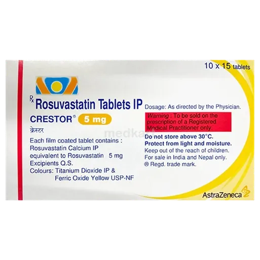 crestor 5mg tablet 15's